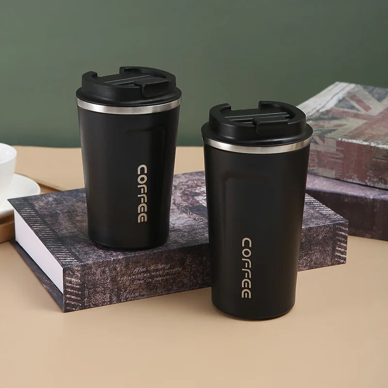 Mug de voyage isotherme en acier inoxydable – Bouteille thermos antifuite pour café et thé