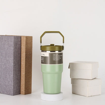 Gobelet Isotherme 20oz / 30oz avec Poignée – Acier Inoxydable 304 | Tasse de Voyage Sport & Café