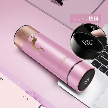 Bouteille Isotherme 500ML avec Affichage de Température – Acier Inoxydable 304 | Thermos de Voyage Sport & Maison