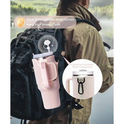 Sac de transport pour Stanley 40oz tumbler – Housse néoprène avec bandoulière et poches multiples